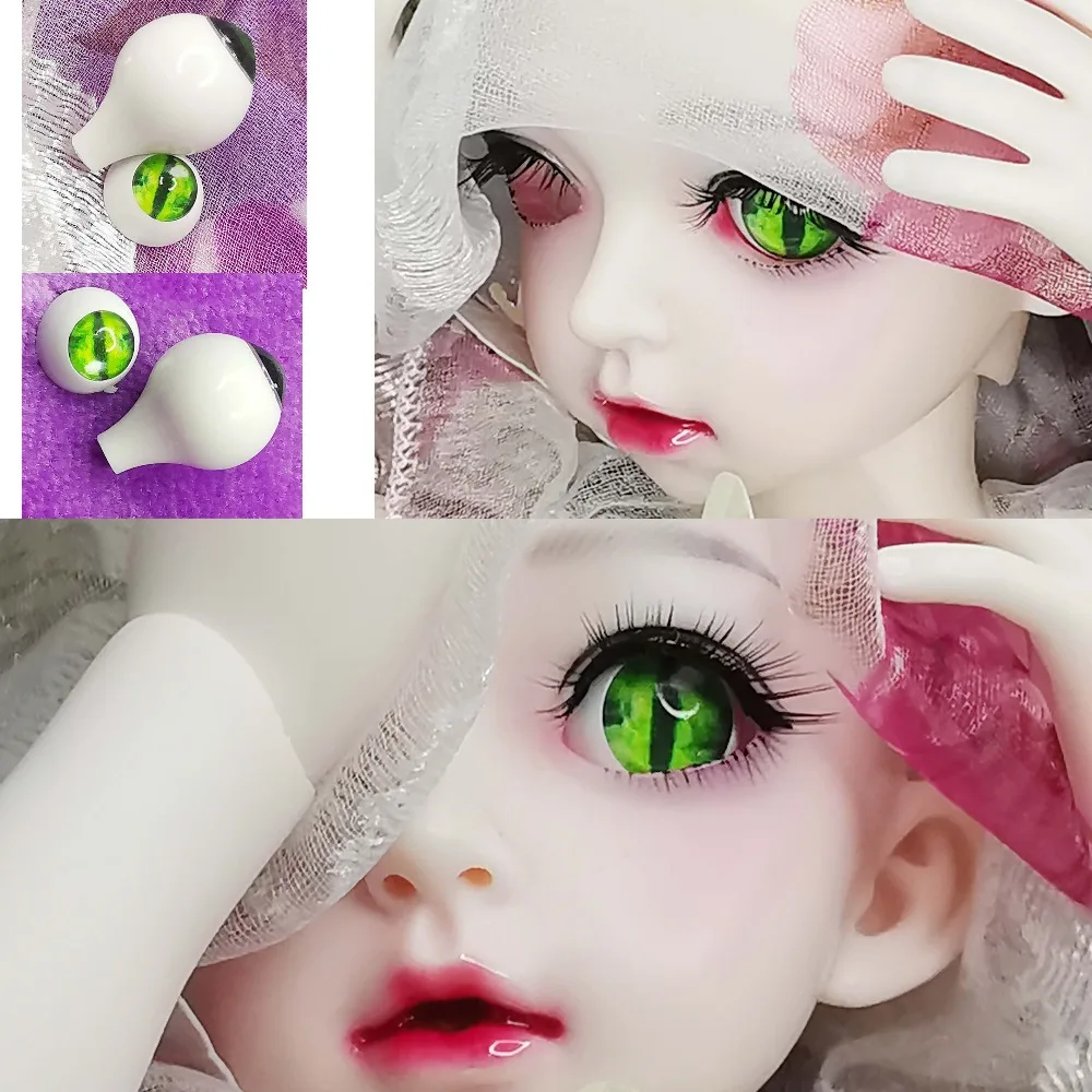 Green beas eyes Bjd пластиковые sd глазные яблоки для 1/3 1/4 1/6 8 мм 12 14 16 18 20 22 см bjd кукол|Куклы|