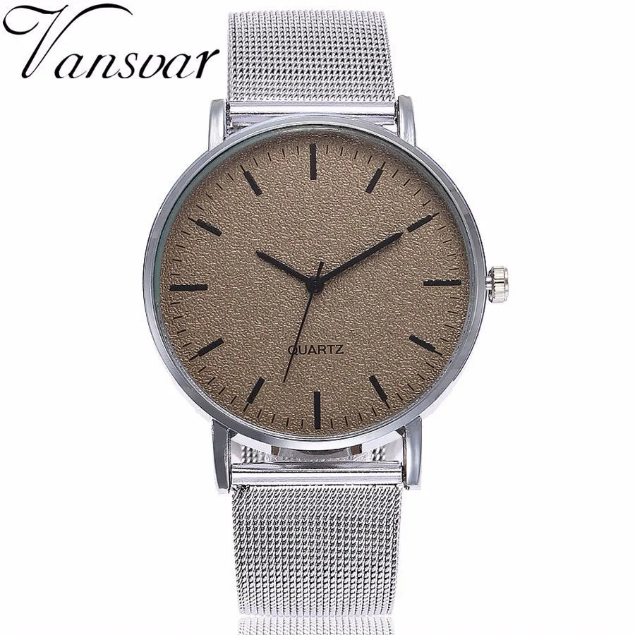 Drop Shipping Fashion Unisex Stainless Steel Quartz Analog Wrist Watches Women Men Casual Simple Gift Clock Relogio Feminino