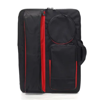 

4K Black Red Waterproof Portable Sketch Painting Board Bag Double Pocket Large Capacity Travel Shoulder Sketchpad Drawing Bag