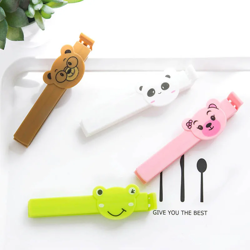 

Bag Clips Cartoon Pattern Snack Food Storage Sealing Clip Snack Food Accessories Kitchen Gadgets Plastic Mini Sealer Clamp