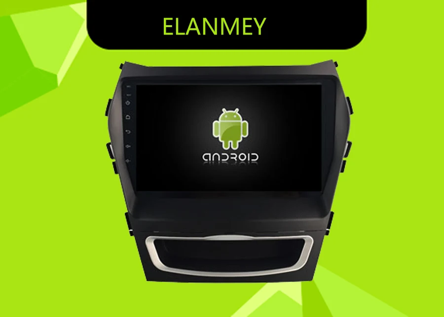 Clearance Elanmey GPS 8-Core Bluetooth stereo android 8.1.0 car multimedia player for HYUNDAI santa fe ix45 head unit navi radio device 0