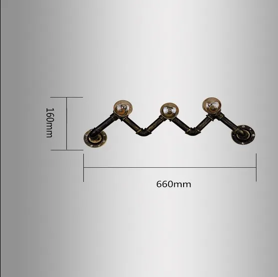 Лофт Стиль металлические водопроводные трубы лампа Эдисона бра промышленных Винтаж Настенные светильники для дома Освещение в помещении
