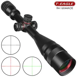 T-Eagle 4-16X44 AOE Riflescope красный зеленый Mil Dot сетка с подсветкой Tacticle прицел для охоты на открытом воздухе