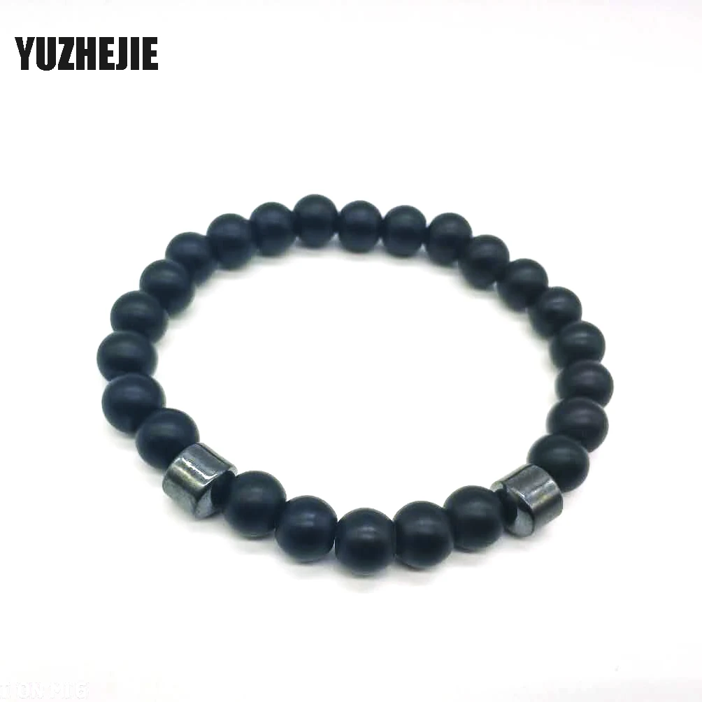 YUZHEJIE 2018 новый модный каменный браслет с бусинами мужские ювелирные изделия 6 мм
