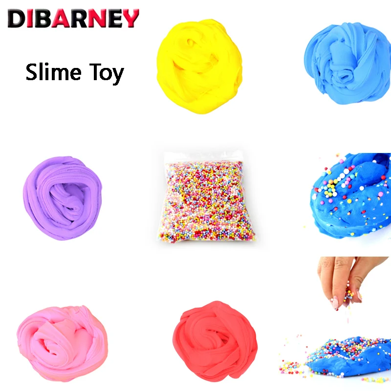 3D пушистая пена глинистые шламы DIY мягкий хлопок эластичный мяч Комплект без Borax