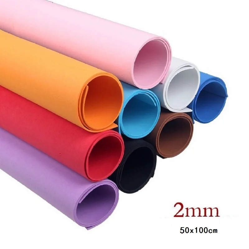 

2mm 50*100cm Sponge Paper Big size Handmade Folding Paper Black EVA Foam Paper Sheet Cosplay DIY handcraft Materials