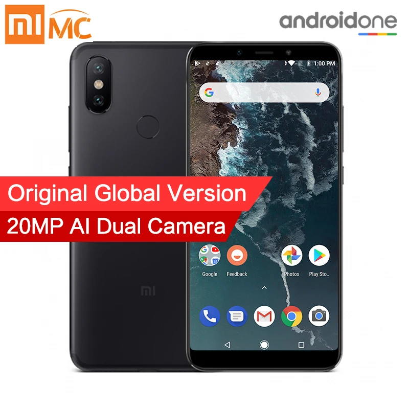Первоначально Глобальный Версия Xiaomi Mi A2 6 GB 128 мобильных телефонов 5 99 &quot18:9 полный