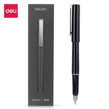 DELI 0,5 мм перьевые ручки офисная авторучка Papeleria авторучка для деловых подписей F металлическая ручка Подарочная коробка принадлежности для письма