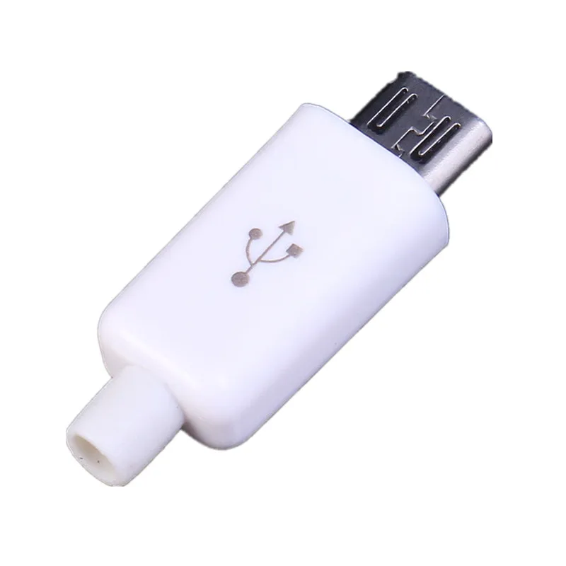 50pcs Black Male 5P Micro USB Connector Adapter Kit USB