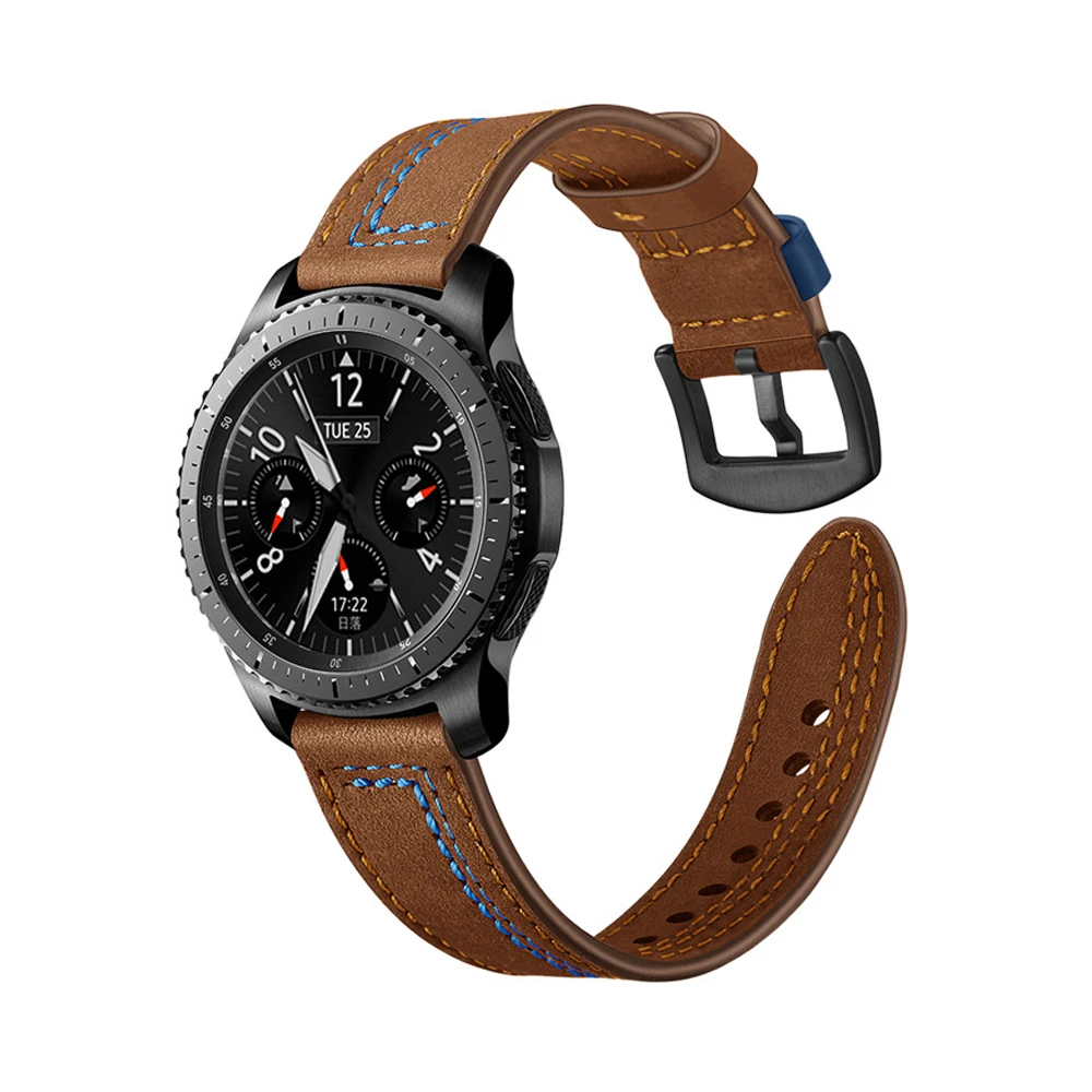 Gear S3 Frontier ремешок для samsung Galaxy Watch 46 мм ремешок браслет 22 мм кожаный ремешок для часов huawei GT ремешок gear S 3 46 мм