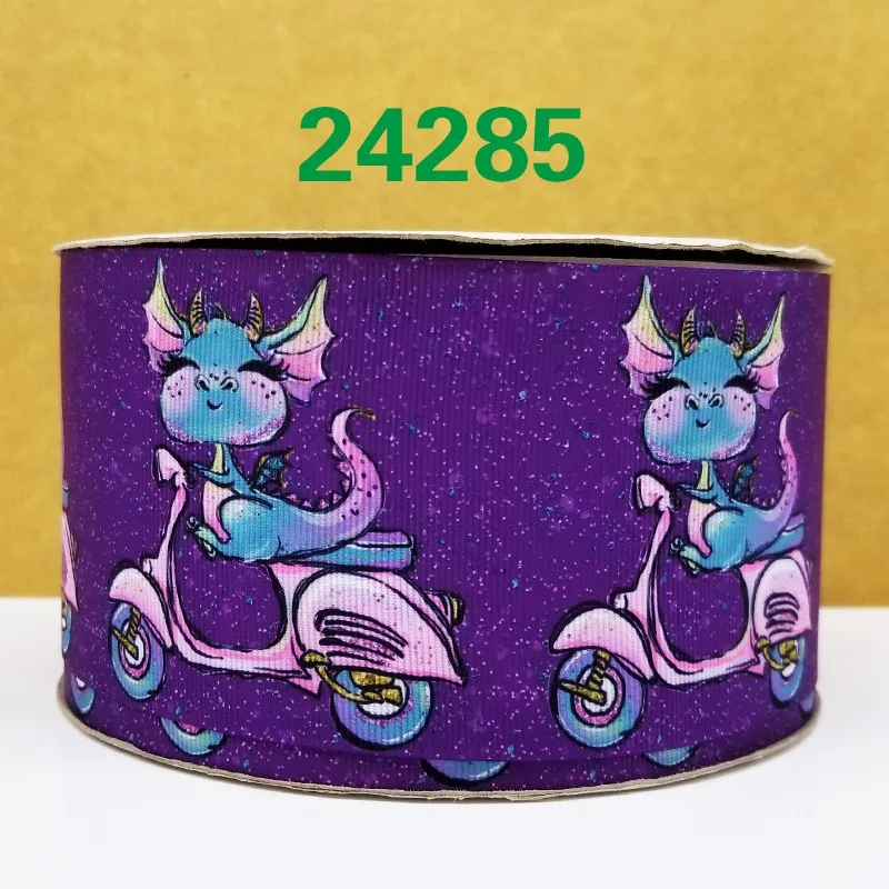 50 ярдов в размер мультфильм ленты напечатанные grosgrain ленты 24286 - Цвет: 24285