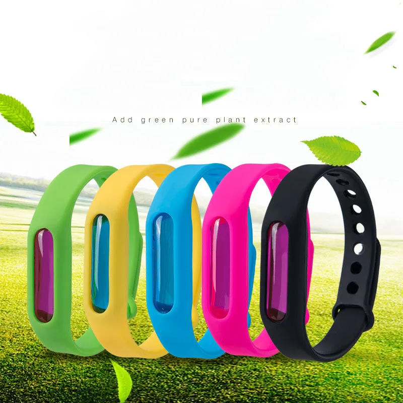 

1PC Summer Mosquito Repellent Candy colors Silicone Wristband Anti-mosquito Colorful Band Safe For children Insect Killer B111