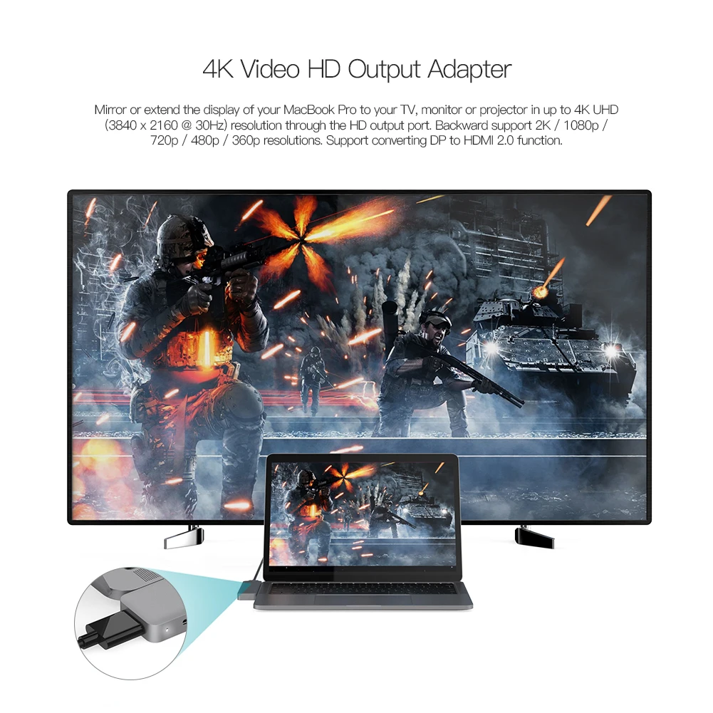 Dodocool usb хаб 3 0 концентратор типа c с адаптером HDMI док станция для macbook pro Аксессуары