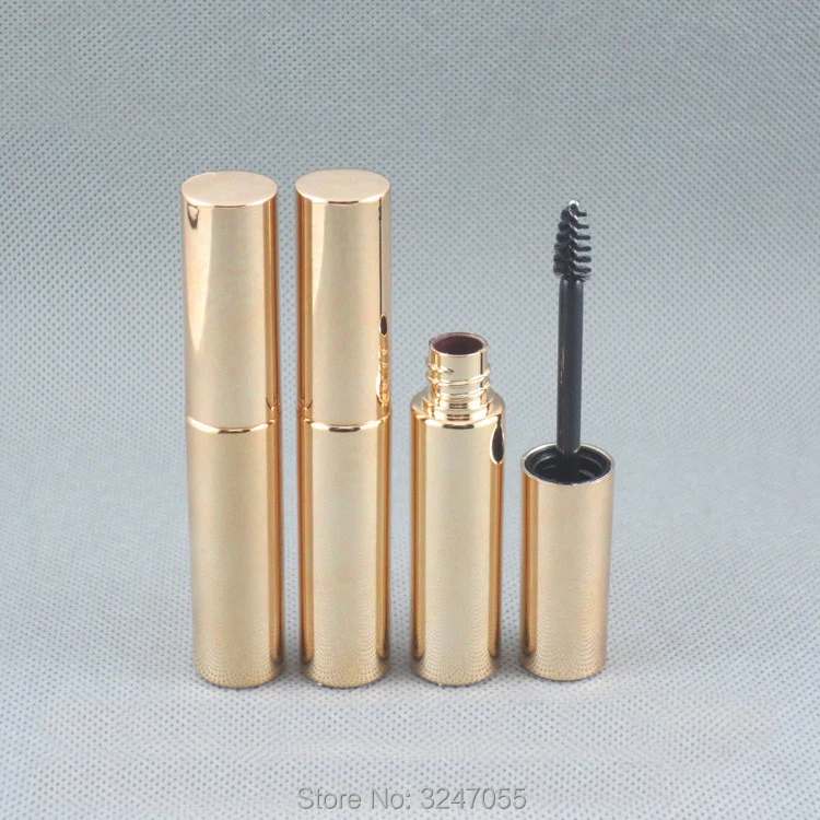8ML 50pcs/lot Gold Elegant High Class Mascara Bottle, Round Empty