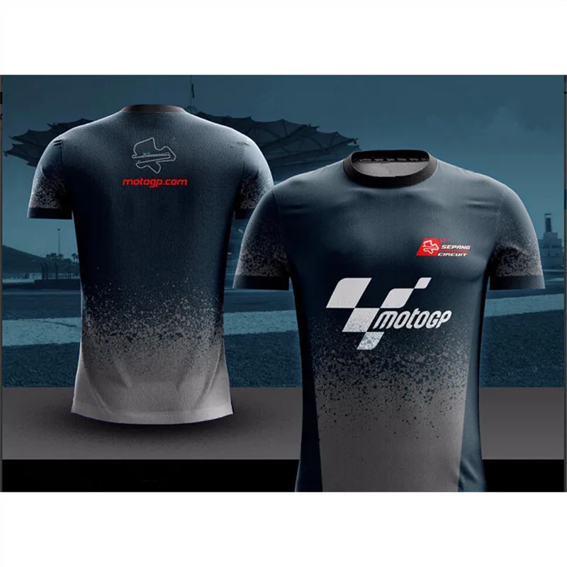 

2018 MotoGP World Racing Culture T-shirt Race Motorcycle Track/motogp.com Printing Breathable T-shirt Short Jersey Tops Gray