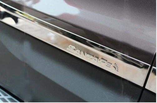Stainless steel Body door Side Molding Trims For Hyundai Santa Fe sport 2013