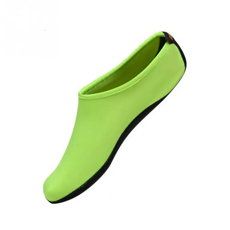 Носки для водного спорта, дайвинга, плавания, Сноркелинга, нескользящая пляжная обувь, оснащенная противоскользящей обувью для йоги - Цвет: Fluorescent Green