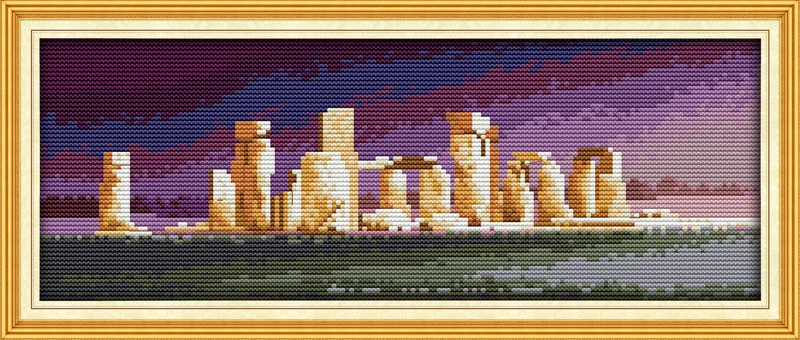 

Stonehenge in England,counted printed on fabric DMC 14CT 11CT Cross Stitch kits,embroidery needlework Sets, Home Decor