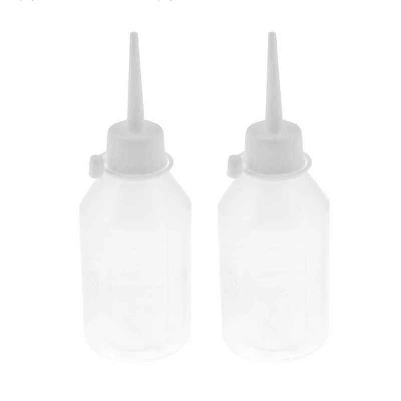 

2 Pcs 100 mL White Plastic Machine Water Squeeze Bottles (White)