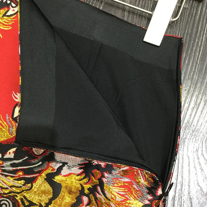 Животный принт Jacquard Midi Skirt 2018 Весна осень женская короткая юбка с головой тигра