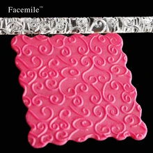 Тисненая текстура акриловая помадка торт украшения Кондитерские инструменты чашка торт наружное декорирование Скалка цвет прозрачный 52008 подарок