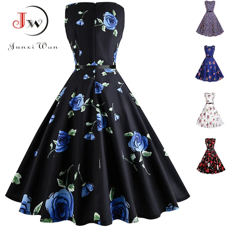 Платье женское винтажное без рукавов большого размера 1950s 60s|plus size dress|summer dressdress