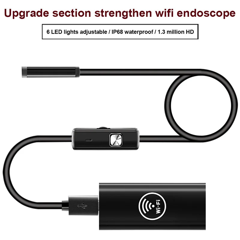 

5.5mm-2mm Enhanced Wifi Endoscope with Ear Spoon Medical Universal Mobile phoone IJS998