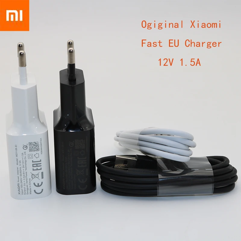 

XIAOMI mi6 Charger mi 6 Original 12V/1.5A Usb Fast Charger Charge USB 3.1 Type C Cable For Mi Mix 2 2s Max 2 A1 5 Mi5 Mi5s Mix2s