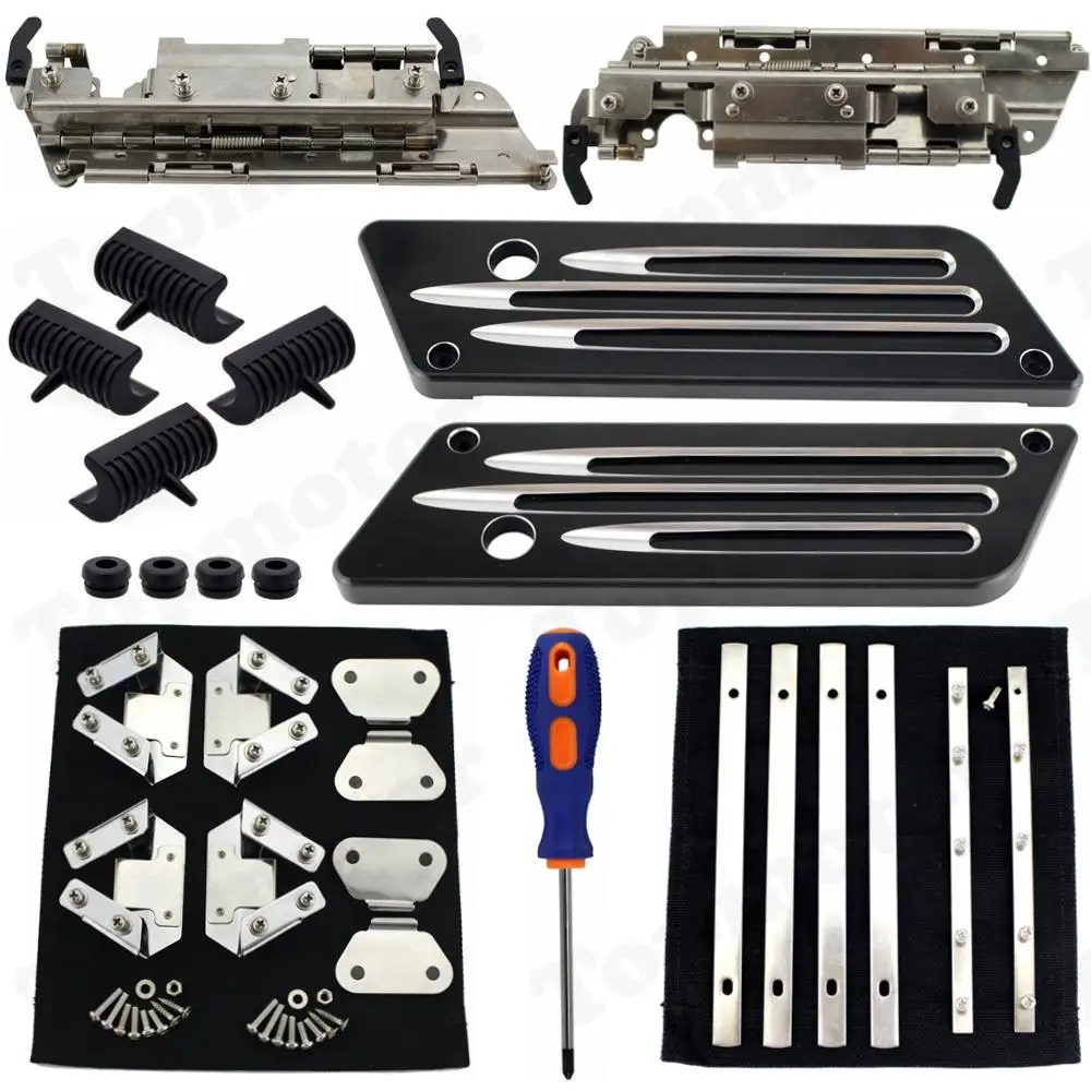 

Motorcycle Hard Bag Saddlebag Hinge Latch Hardware Kit For Harley FLT FLHT FLHX FLHR FLHRC FLHTCU 94-12