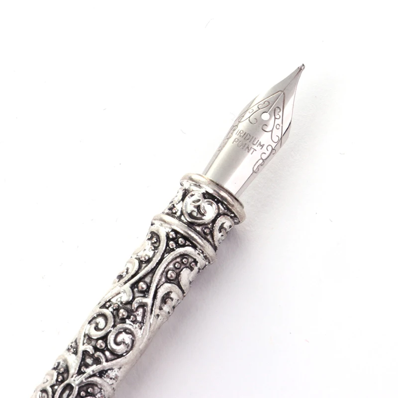 Pena da Pena Caneta de Penas de Ganso Vara + Cinco Garrafa de Tinta + Uma Suporte da Pena Nib + Uma Europeu Retro Longa Substituição 11 Europeu retro longa pena da pena caneta