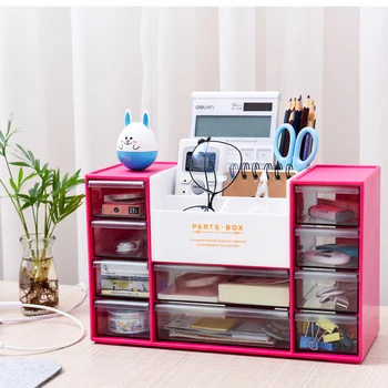 

The office desk box multifunctional storage pen girl jewelry ornaments students stationery box finishing