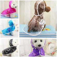 Transparente y de Color Impermeable del Perro Cachorro Mascota Ropa PU Abrigo Impermeable para Perros pequeños Gatos Ropa Productos Para Mascotas XS Sml XL XXL