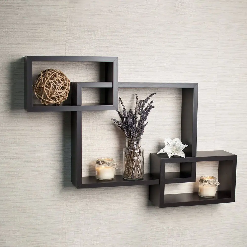 3 кубов пересекающиеся коробки настенная полка для дома Deco Хранение настенные