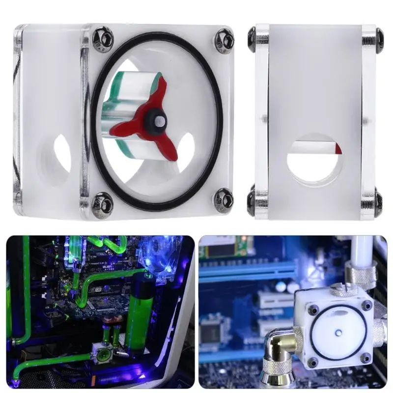

Water Flow Meter G1/4 3 Impeller POM Acrylic Water Flow Meter Current Indicator Water Cooler for PC Water Cooling System