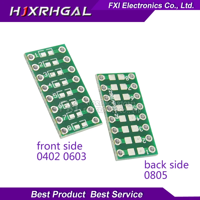

10pcs 0805 0603 0402 to DIP Transfer Board DIP Pin Board Pitch Adapter keysets igmopnrq