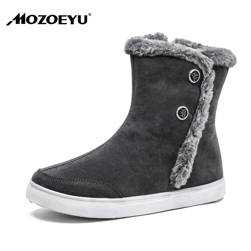 Mozoeyu Брендовая Мужская обувь Мужские зимние ботинки модные Винтаж Стиль Обувь на