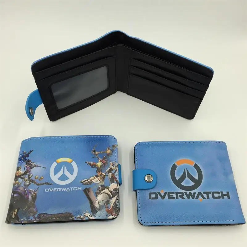 

PU short wallet Overwatch series buckle short paragraph male and female wallet