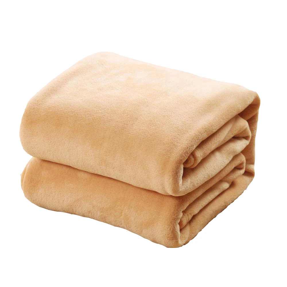 

Jagdambe Plain Dyed Soft Warm Coral Fleece Blanket Solid Camel Blue Pink Color Sofa Cover Coverlet Plaid Sheet Faux Fur Blankets