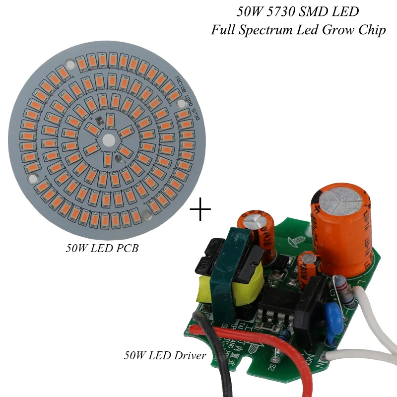 1 компл. высокое Мощность 50 Вт 100 Вт 150 Вт полный Вт DIY LED растут Фишки с Led Драйвер DIY светать прожектор высокого залива Освещение