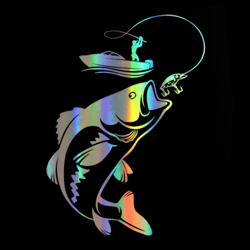 

Car Sticker Vinyl 12.3*17.1cm Interesting Fishing Fisherman Hobby Fish Boat Sticker On Car Funny Stickers Decals 3D Car Styling