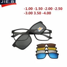 Поляризационные солнцезащитные очки, очки для близорукости, оптическая оправа для очков, мужской ремень, магнит, 5 зажимов, солнцезащитные очки для близорукости, оправа для очков