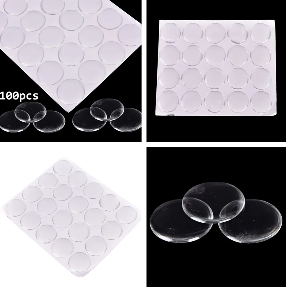 

100pcs 3D Crystal Resin Self Adhesive Patch Dots Label 25mm Clear Epoxy Stickers Round Dome For Bottle Caps Crafting DIY Tool