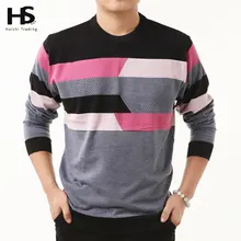 HS Hohe Qualität Neue Herbst Winter Kleid Striped Cashmere Wolle Pullover Männer Pullover Marke Casual Shirts Oansatz Kleidung S-XXXXL