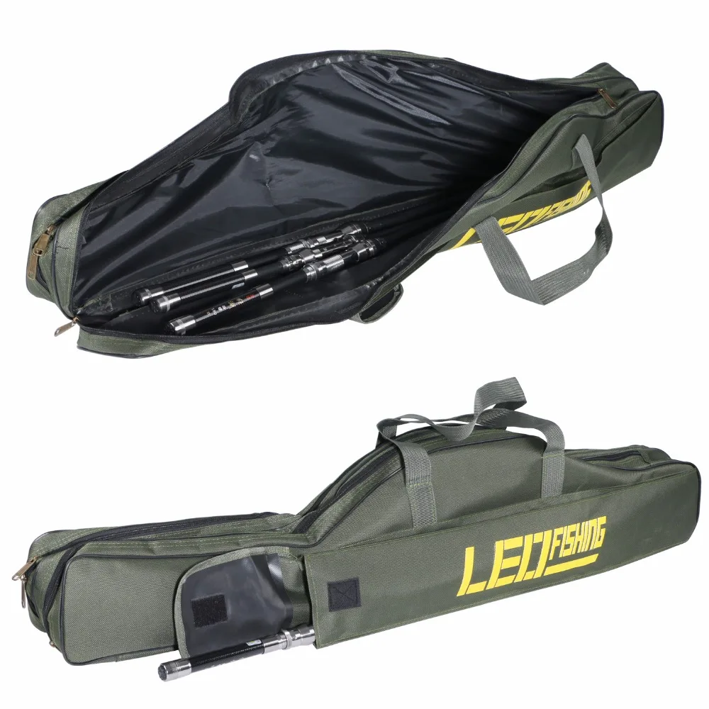 2018 Canvas Fishing Bags Men 1M/1.5M spinning case Shoulder Handbag for