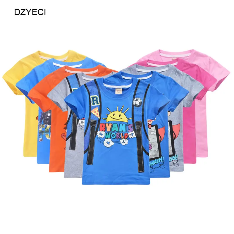 DZYECI Ryan Toys Review футболка для мальчиков и девочек подростков летняя повседневная