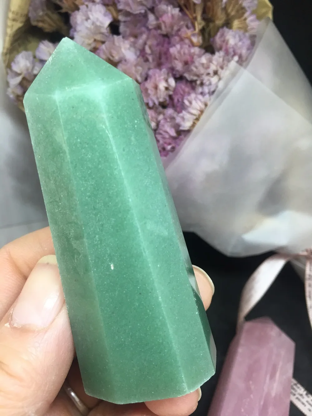 natural beautiful crystal double pointed pillar as a gift.in Stones from Home & Garden on