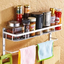 Непористой кухонные стеллажи для выставки товаров настенный приправа Полка вешалка для одежды вешалка Аксессуары Lu50316