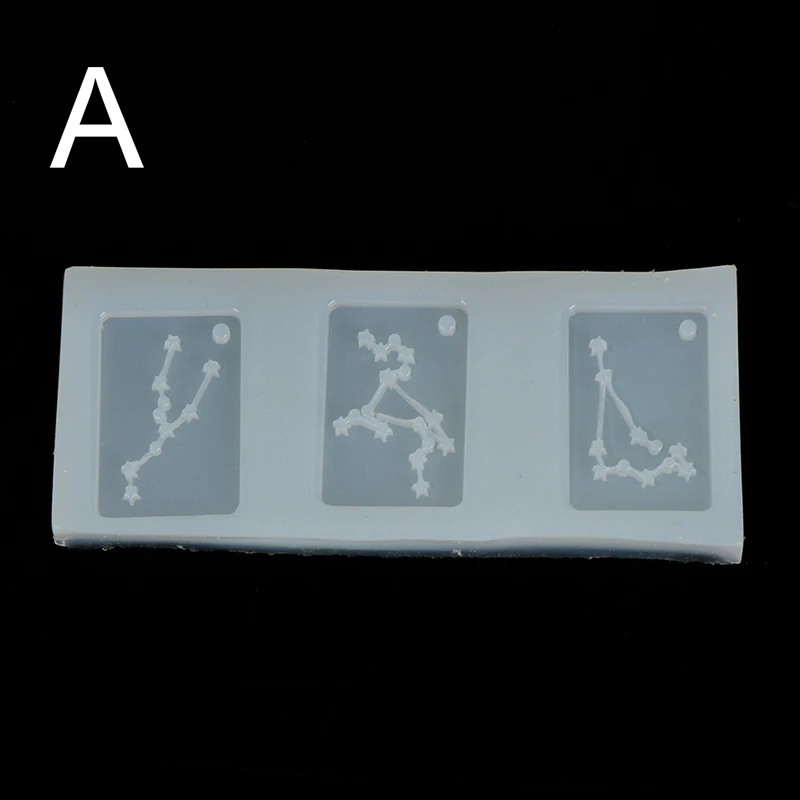 Ручной работы, сделай сам, 12 созвездий, SD, силиконовая форма, ювелирный инструмент, квадратная подвеска, серьги, форма, ремесло, украшение - Цвет: A