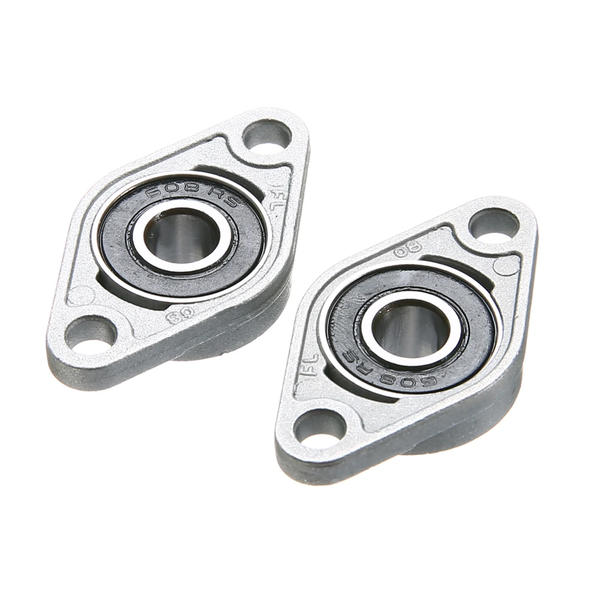 2Pcs Self-aligning KFL08 Rhombic Pillow Flange Block Bearing Zinc Alloy 8mm Bore Diameter For Spin Food Machine Mayitr