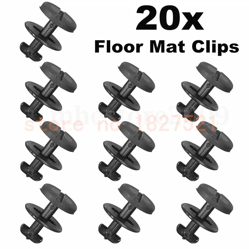 20Pcs Black Floor Carpet Mat Clips Twist Lock with Washers For BMW E36